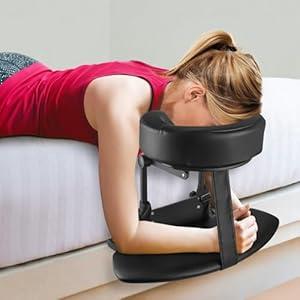 Mattress Top Massage Kit, Adjustable Massage Headrest Face Cradle Cushion, Face Down Pillow with Massage Table Arm Rest for Bed at Home(Black)