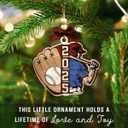 2 x Baseball Christmas Ornament 2025 - Xmas Gifts for Baseball Players, Lovers, Team, Coach, Sports Fan Gifts for Boys, Kids, Men, Son, Brothers - Wooden Ornaments Tree Decorations