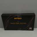 INTEO Red Light Therapy for Face, 3 Modes Portable Led Face Mask Light Therapy with Remote, Near-infrared 850 Red Light Mask with Timing Function, Led Light Therapy At Home 180 LED Beads (Black Golden)