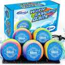 5Pcs Water Skipping Balls Set for Pool Play, Multi-Colored Splash Water Bouncing Balls, Fun Water Pool Beach Swim Toys & Games for Kids 3+ 4-8-12 and Adults