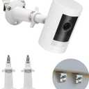 Haoyou Ring Camera Vinyl Siding Wall Mounts No Drill 360 Degree Adjustable, Compatible with Ring Stick up Cam & Ring Outdoor Cam Plus (2Pack White)