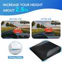 Lofty Aim Car Seat Cushion, Comfortable Memory Foam Seat Pillow for Driving, Sciatica-Back Pain Relief, Cushion for Car-Truck, Office, Wheelchair - Black