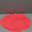 Witwot Butterfly Shorts Girls, 2-in-1 Teen/Kids Girl Flowy Skort for Running, Tennis, Dance (Red), 12-14 Years 