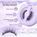 Magnetic Eyelashes Natural Look Magnetic Eyelashes with Applicator No Glue Magnetic Lashes with Applicator Wispy False Lashes with Magnets Reusable Lashes by Lanflower