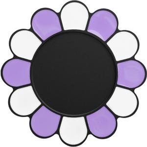 6 x metisinno Magnetic Base Compatible with PopSocket Phone Grips and iPhone MagSafe Cases, Purple & White Sunflower Pattern