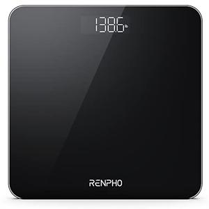 RENPHO Scale for Body Weight, Mechanical Bathroom Weighing Scale, Highly Accurate & Measures Weight up to 400 lb/180kg, Batteries Included, 11"/280mm, Black