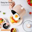 Hot Pot Electric 1.5L, Portable Ramen Non-Stick Cooker for Noodles, Soup, Oatmeal, Ramen Pot with Boil Dry Protection for Dorm, Office, Travel