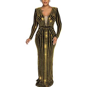 Nagfar Women Rhinestone and Sequin Birthday Party Sexy Club Night Out Holiday New Years Formal Dress (Small)