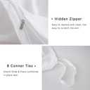 TOCOMOA White Duvet Cover Set King Size, 3 Pieces 100% Washed Microfiber Comforter Cover Bedding Set, Super Soft and Breathable Duvet Cover 104 x 90 Inches with Zipper Closure