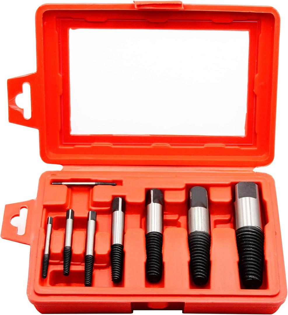 8Pcs Screw Extractor Set,Damaged Screw Broken Extractor Kit,Bolt Water Pipe Remover Tool Set