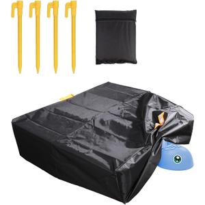 Waterproof Cover for Little Tikes Turtle Sandbox, 420D Oxford Sand Pit Cloth Turtle Sand Box Cover Windproof Outdoor Sandpit Protection for Kids Protect Toys, 38.6x34.7x11.8 inch