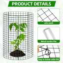 WAKCCIL 9 Packs 24"x 12" Large Wire Plant Protectors Cages to Keep Animals Out,3 Pcs Mesh Plant Cage Chicken Wire Cloche with Ground Stakes Nylon Ties Protect Plants,Shrubs,Vegetables,Garden Cloche