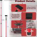 Dust Barrier Poles Kit, 12.8FT Spring Retractable Kit, 4 Pack
