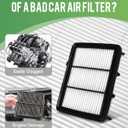 Forccord Cabin & Engine Air Filter Fit for Honda Accord 1.5L Gas 2022 2021 2020 2019 2018 Activated Carbon Cabin Filter Replacement CF10134 CA12290 Air Filter for My Accord Car