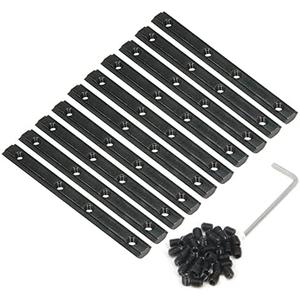 Zeberoxyz 10pcs Black Straight Line Connector Length 3.9inch Joint Bracket with M5 Screws for 2020 Series T Slot 6mm Aluminum Extrusion Profile (2020 Series Straight Brackets-Black)