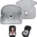 2 Pack Car Seat Protector for Child, Waterproof Toddler Seat Pee Pad for Strollers and Car Seats,4-Tier Leak-Proof,Non-Slip (Grey)