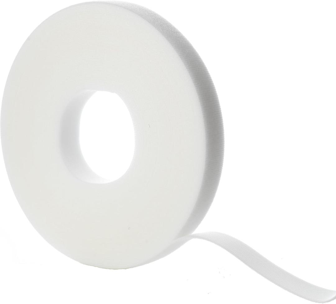 VELCRO Brand Cut to Length Straps Heavy Duty | 45 Ft x 3/4 in | ONE-WRAP Self-Gripping Double Sided Roll | Bundling Ties Fasten to Themselves for Secure Hold, VEL-30835-AMS, White
