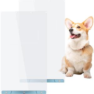 2PACK Dog Door Replacement Flaps - Measures 9.75" X 17", Dog Door Flap Compatible with Ideal Pet Pet Door - Replacement Flap, BPA Free, Less Shrinkage, Weather Resistant