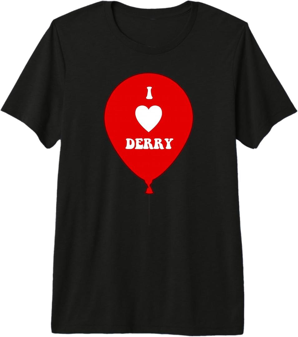 I Love Derry on Red Balloon. I Heart Derry, Maine Premium Tri-Blend T-Shirt