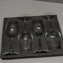 Red Wine Glasses Set of 4, 11oz, Premium Crystal Wine Glasses Hand Blown, Unique Birthday Gift or Wedding Anniversary