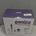 Ganiza Immersion Blender 5 in 1 Hand Blender Max 1000W Heavy Duty Motor, 16 Speed Mode Handheld Blender Stainless Steel Blade With 800ml Mixing Beaker, 600ml Chopper, Whisk and Milk Frother