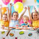 Preboun Hero Party Decorations Welcome Hero Birthday Backdrop Large Polyester Comic Banner Heros Reusable Tablecloth 108x54 Inch for Heros Theme Birthday Comic Moive Party Photo Booth Props