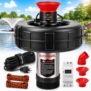 1HP Floating Pond Fountain Aerator, 15000GPH, 110V, Red