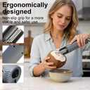 Electric Coconut Grater Machine, Portable Handheld Coconut Scraper Peeler Shredder, Wireless Automatic Anti-splash Rotating Kitchen Grater, Stainless Steel Coconut Electric Roller(High-grade gray)