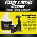 Rolite Plastic & Acrylic Cleaner Spray, 8 fl. oz, 2 Pack, High Shine Protectant and Polish for Non-Porous Surfaces, Safe for Windshields, Windows, Headlights, and Retail Displays