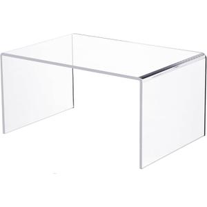 Large 1-PC 12'' Heavy Duty Acrylic Risers, Display Risers Shelf Showcase Fixtures for Jewelry, Display Stand for Amiibo Funko POP Figures, Cupcakes, Food Display, Cabinet (1, 12''x 7.75x 6'')