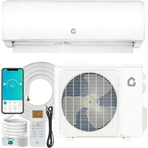 Garvee 11500 BTU Mini Split AC/Heating System, 115V WIFI Enabled Energy Efficient Mini Split Unit,Wall-Mounted Split Air Conditioner,Cools Up to 750 Sq.Ft, Heat Pump & Installation Kits