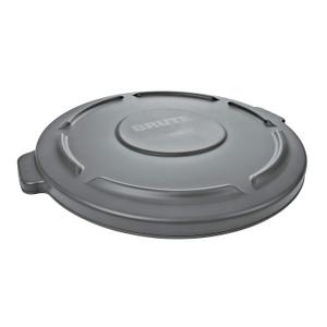 Rubbermaid Commercial Products BRUTE Heavy-Duty Round Trash/Garbage Lid, 20-Gallon, Gray, Outdoor Waste Container for Home/Garage/Mall/Office/Stadium/Bathroom