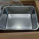 Stainless Steel Litter Box, 18"x14"x6"(Height) Medium Metal Cat Litter Box Easy Clean, Non Stick Litterbox No Smell for Cats or Kitty, Rabbits (Medium (17.7"x13.7"x6"))
