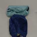 Sintuff 2 Pack Inflatable Travel Pillow for Airplanes Inflatable Neck Flight Pillows with Compact Bag and Blindfold for Traveling, Airplane, Train, Car, Office(Peacock Green and Blue)