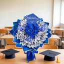 Gilprop 127 Pcs Graduation Gifts Money Flower Bouquet Class of 2026 Money Gift Ideas for Women Girl Boy Him Daughter Son DIY Bouquets Filled with Folded Bills for College Middle High School(Blue)