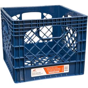 Juggernaut Storage 16QT Heavy-Duty Plastic Square Milk Crate Blue Juggernaut Storage 16QT Heavy-Duty Plastic Square Milk Crate Blue