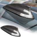 AIRSPEED Carbon Fiber Car Shark Fin Antenna Cover Radio Signal Base Sticker for BMW F22 F87 M2 F30 F35 F80 M3 G20 F32 F36 F82 M4 G30 G38 F90 M5 G11 G12 Accessories (Black)