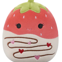 Squishmallow Oficial Kellytoy Food Squad Plush Dessert Collectible Soft Animal (Red/White Scarlet Chocolate Strawberry) 