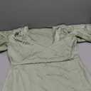 AliChan Womens Summer Satin Wrap Casual Dress V Neck Flared Sleeve Tie Front Waist Elegant Dress, Medium