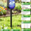 8-in-1 Soil Moisture Tester with APP Monitoring, Soil Moisture pH Meter, Light, Salinity, Fertility, EC, Temperature, Humidity Soil Test Kit for Garden, Farming, Lawns, Indoor & Outdoor Plants.