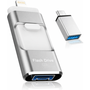 4 in 1 USB Flash Drive for iPhone, 512GB USB Memory Stick for Data Backup, High Speed Transfer USB 3.0 Stick External Storage, USB Stick Thumb Drives Compatible for iPhone/iPad/PC/More Devices