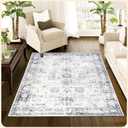 Istana Rugs 3x5 - Navy Rugs for Bedroom - Kid & Pet Friendly 3x5 Rug Non Slip - Non Shedding Area Rugs Living Room - Foldable Washable 3x5 Rug - Eco-Friendly Easy to Clean Bedroom Rug Small (3' x 5')
