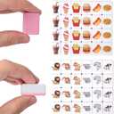 GRACIAS 2 Players Mahjong Block Set, Mahjong Tile Game with 50 Premium Pink Tiles(30mm) Animal and Food Pattern, Portable Mahjongg Set with A Carry Bag