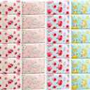 Tinlade 24 Packs Travel Size Tissue Pocket Slim Pack Facial 3 Ply Wallet Size Pocket Tissues for Travel Wedding Party Favors, 10 Sheets Each, 4 Styles(Floral)