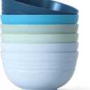 6 PcsUnbreakable Mixing Bowls Unbreakable Salad Bowls, 68 Ounces Microwave and Dishwasher Safe BPA-Free Serving Bowls for Cereal,Salad,Soup,Ramen,Noodle,Oatmeal,Snack Apply to Kitchen,Freezer (Gradient Blue)