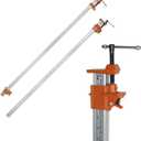 FEIRONG 48-inches Bar Clamps with 2-Pack, 330LB Load Limit with Built-in Ruler, 90 Angled Jaws for DIY Projects & Cabinet Installation