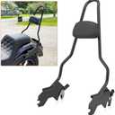 Mofun Gloss Black Tall Detach Passenger Backrest Sissy Bar w/Pad Compatible with Harley Softail Sport Glide FLSB, Low Rider FXLR, Low Rider S FXLRS 2018-2024