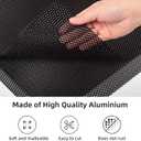 AggAuto Universal 13"x13" Car Grill Mesh - Aluminum Alloy Automotive Grille Insert Bumper Rhombic Hole 4x8mm, 3Pcs One of the Most Multifunctional Shape Grids Black