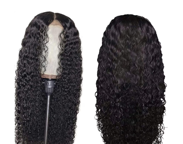 human hair wigs for women 24' Curly Hair lace Wig Curly Hair Human Wig 360 Non-Stick lace Front Wig, Black