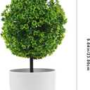 Amosfun 2Pcs Artificial Topiary Balls in Pots Simulated Boxwood Eucalyptus Plants Decorative Indoor Table Centerpieces for Home Office Relaxation